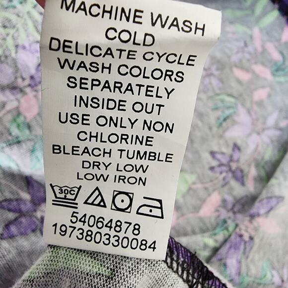 Woman Within T Shirt Women 3X Perfect Floral Printed Short Sleeve Boatneck Tunic - Picture 9 of 9